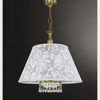 Люстра подвесная  L 7030/50 Reccagni Angelo белая на 3 лампы, основание античное бронза в стиле классический 