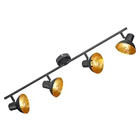 Спот с 4 лампами лофт LSP-9976 Lussole жёлтый чёрный E14 в стиле лофт 