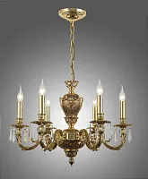 Люстра подвесная Estrada E 1.1.6.600 CG Dio D'Arte без плафона на 6 ламп, основание золотое в стиле классический 
