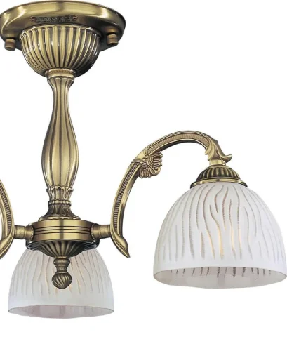 Люстра потолочная  PL 5670/3 Reccagni Angelo белая на 3 лампы, основание античное бронза в стиле классический  фото 2