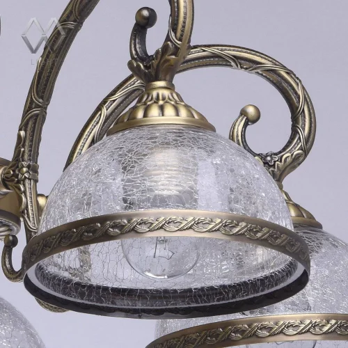 Люстра потолочная Аманда 481011805 MW-Light прозрачная на 5 ламп, основание античное бронза в стиле классический  фото 4