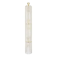 Люстра хрустальная каскадная столб Lazio E 1.9.35.502 G Arti Lampadari прозрачная без плафона на 20 ламп, основание золотое в стиле классический 