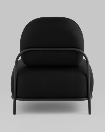 Кресло Стоун рогожка черный УТ000036933 Stool Group, чёрный/рогожка, ножки/металл/чёрный, размеры - *780***710*680мм фото 4