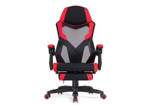 Компьютерное кресло Brun red / black 15401 Woodville, красный чёрный/сетка ткань, ножки/пластик/чёрный, размеры - *1200***610* фото 3