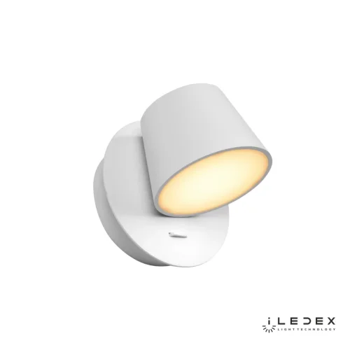 Бра с выключателем LED Flexin W1118-1S WH iLedex белый на 1 лампа, основание белое в стиле современный хай-тек  фото 2