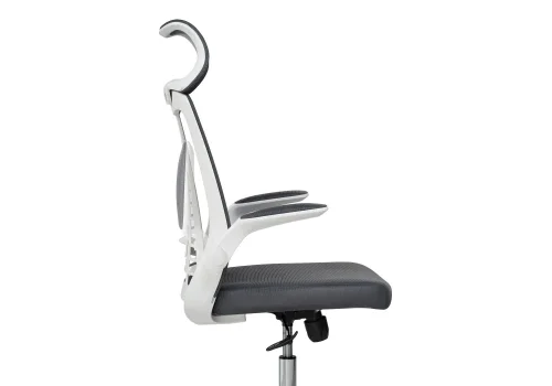 Компьютерное кресло Lokus dark gray 15633 Woodville, серый/сетка, ножки/пластик/белый, размеры - *1210***660*650 фото 8