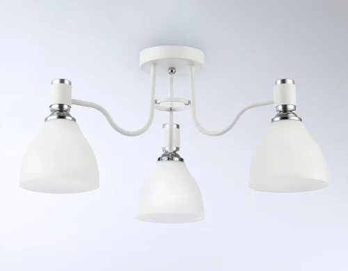 Светильник потолочный TR303302 Ambrella light белый 3 лампы, основание белое в стиле современный классический  фото 4