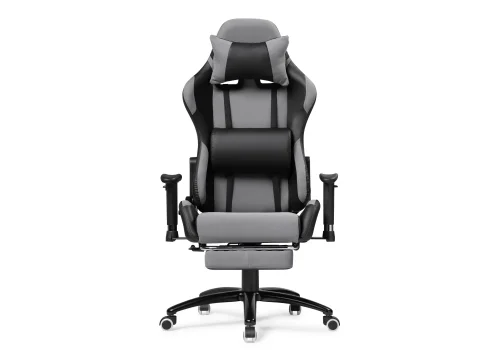 Компьютерное кресло Tesor black / gray 15468 Woodville, серый чёрный/искусственная кожа ткань, ножки/металл/чёрный, размеры - *1350***540* фото 3