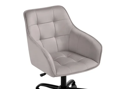 Компьютерное кресло Оиши серое  566498 Woodville, серый/велюр, ножки/пластик/чёрный, размеры - *890***560*630 фото 5