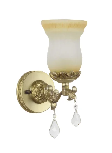 Бра Dorato E 2.1.1.200 S Dio D'Arte белый на 1 лампа, основание золотое в стиле классика 