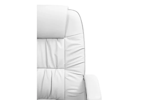 Компьютерное кресло Rik white 15548 Woodville, белый/искусственная кожа, ножки/металл/хром, размеры - ****640*660 фото 8