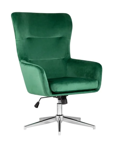 Кресло Артис регулируемое, зеленый УТ000004540 Stool Group, зелёный/велюр, ножки/металл/серебристый, размеры - ****655*680мм