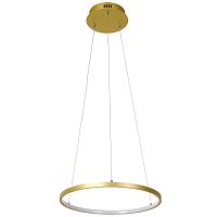 Светильник подвесной LED Giro 2937-4P Favourite золотой 1 лампа, основание золотое в стиле модерн кольца