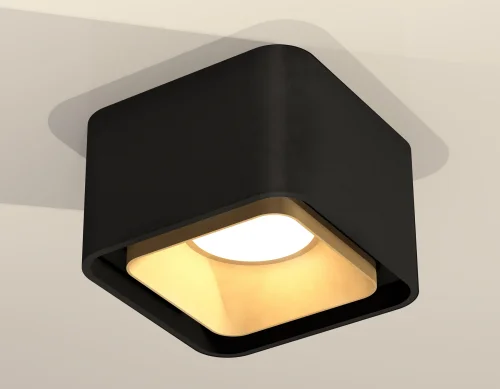Светильник накладной XS7833004 Ambrella light чёрный 1 лампа, основание чёрное в стиле хай-тек современный квадратный фото 3