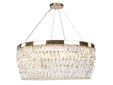 Светильник подвесной 10120+15/S gold Newport прозрачный 15 ламп, основание золотое в стиле классический современный американский 
