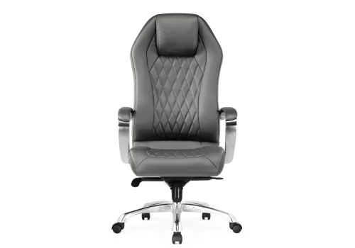 Компьютерное кресло Damian grey 15743 Woodville, серый/экокожа, ножки/металл/хром, размеры - *1330***650*670 фото 2