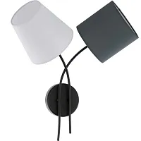 Бра  ALMEIDA 95193 Eglo серый белый 2 лампы, основание чёрное в стиле современный 