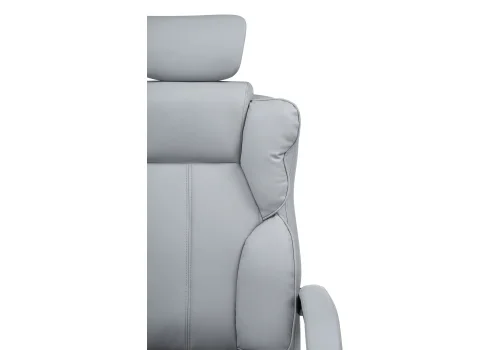 Компьютерное кресло Baron light gray 15635 Woodville, серый/экокожа, ножки/металл/хром, размеры - *1360***640*640 фото 9