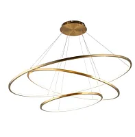 Люстра подвесная LED Monisia APL.020.03.138 Aployt бронзовая на 1 лампа, основание бронзовое в стиле современный кольца