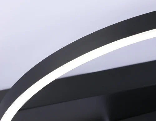 Светильник потолочный LED с пультом FL51460 Ambrella light чёрный 1 лампа, основание чёрное в стиле современный хай-тек кольца фото 5