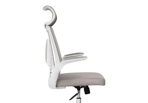 Компьютерное кресло Lokus light gray 15634 Woodville, серый/сетка, ножки/пластик/белый, размеры - *1210***660*650 фото 9