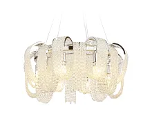 Люстра подвесная TR5377 Ambrella light прозрачная на 8 ламп, основание хром в стиле классический современный 