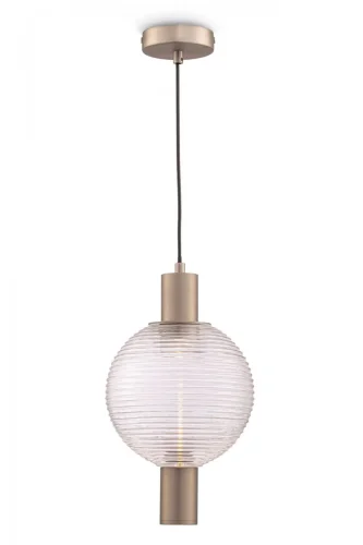 Светильник подвесной Rueca P060PL-01N Maytoni прозрачный 1 лампа, основание никель в стиле современный шар