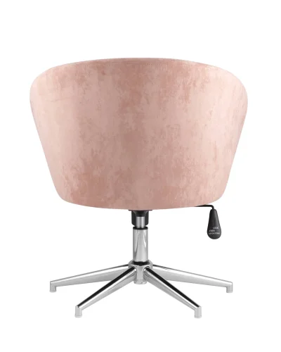 Кресло Харис регулируемое, замша, пыльно-розовый УТ000001782 Stool Group, розовый/искусственная замша, ножки/металл/серебристый, размеры - ****700*660мм фото 4
