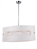 Люстра подвесная Pelle Bianca 2010.3 Lucia Tucci белая на 3 лампы, основание хром в стиле современный Люстра подвесная Pelle Bianca 2010.3 Lucia Tucci белая на 3 лампы, основание хром в стиле современный