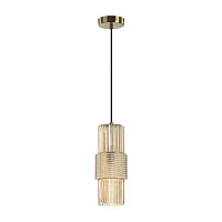 Светильник подвесной Pimpa 5019/1 Odeon Light янтарный бежевый 1 лампа, основание бронзовое в стиле современный 