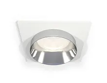 Светильник точечный Techno spot XC6520022 Ambrella light серебряный 1 лампа, основание белое в стиле хай-тек современный квадратный