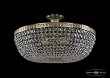 Люстра потолочная хрустальная 19111/55IV G Bohemia Ivele Crystal прозрачная на 8 ламп, основание золотое в стиле классика sp