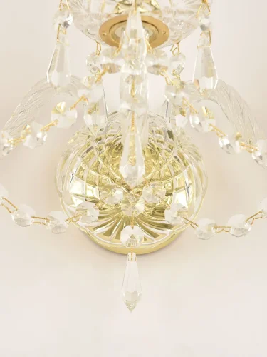 Бра 104B/3/165 G Bohemia Ivele Crystal без плафона на 3 лампы, основание золотое прозрачное в стиле классический drops фото 2