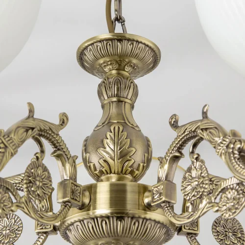 Люстра подвесная / потолочная Адриана CL405253 Citilux белая на 5 ламп, основание бронзовое в стиле классический  фото 15