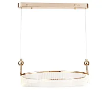 Люстра подвесная LED Риваль 08045-80,37 Kink Light прозрачная на 1 лампа, основание золотое в стиле современный хай-тек кольца