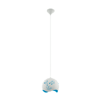 Светильник подвесной Laurina 97393 Eglo синий белый 1 лампа, основание белое в стиле классический 