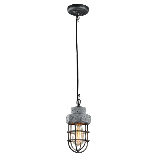 Светильник подвесной лофт Commack GRLSP-9691 Lussole без плафона 1 лампа, основание серое в стиле лофт  фото 2