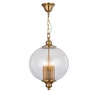 Светильник подвесной Lateria SL362.203.03 ST-Luce прозрачный 3 лампы, основание золотое в стиле кантри шар