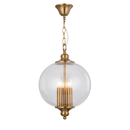 Светильник подвесной Lateria SL362.203.03 ST-Luce прозрачный 3 лампы, основание золотое в стиле кантри шар