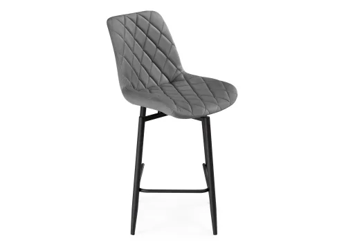 Полубарный стул Баодин К Б/К крутящийся темно-серый / черный 520608 Woodville, серый/велюр, ножки/металл/чёрный, размеры - ****500*580 фото 3