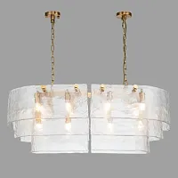 Люстра подвесная Erskine 22352-1000-12 GL CL Belfast прозрачная на 12 ламп, основание латунь в стиле современный Люстра подвесная Erskine 22352-1000-12 GL CL Belfast прозрачная на 12 ламп, основание латунь в стиле современный