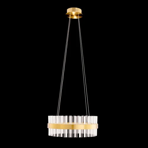Люстра подвесная LED с пультом Рианна CL337043 Citilux прозрачная на 1 лампа, основание бронзовое в стиле современный с пультом фото 6