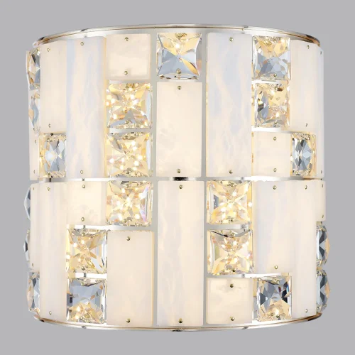 Бра LED Crossa 5072/28WL Odeon Light белый на 1 лампа, основание золотое в стиле современный  фото 4