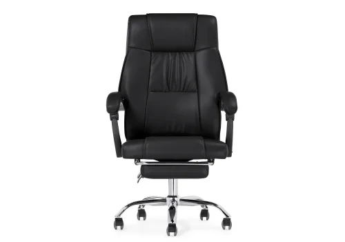 Компьютерное кресло Born black 15345 Woodville, чёрный/экокожа, ножки/металл/хром, размеры - *1120***610* фото 3