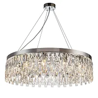 Люстра подвесная Anna V000386 Indigo прозрачная на 12 ламп, основание хром в стиле классический Люстра подвесная Anna V000386 Indigo прозрачная на 12 ламп, основание хром в стиле классический