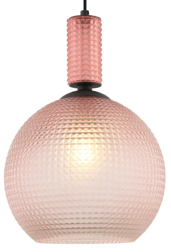 Светильник подвесной Coloure 2128/12/01P Stilfort розовый 1 лампа, основание чёрное в стиле современный  фото 2