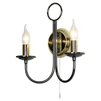 Бра Todi GRLSA-4611-02 Lussole без плафона 2 лампы, основание чёрное в стиле классический 