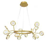 Люстра подвесная Mugs 4253-15P F-promo золотая на 15 ламп, основание золотое в стиле современный Люстра подвесная Mugs 4253-15P F-promo золотая на 15 ламп, основание золотое в стиле современный