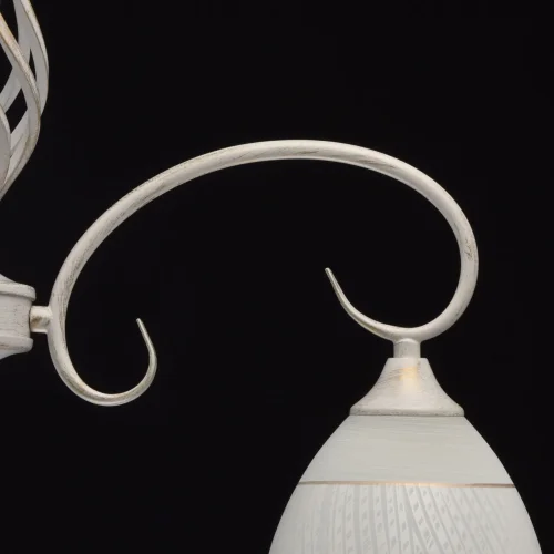 Люстра подвесная Ариадна 450018103 DeMarkt белая на 3 лампы, основание патина белое в стиле классический  фото 7
