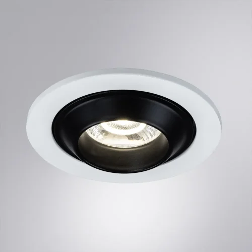 Светильник точечный LED Uva A3317PL-1WH Arte Lamp чёрный белый 1 лампа, основание белое в стиле современный круглый фото 2